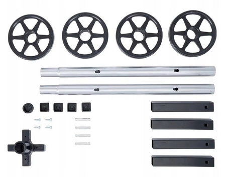 Stojak na opony koła felgi regał pionowy na 4 opony do garażu SILVER