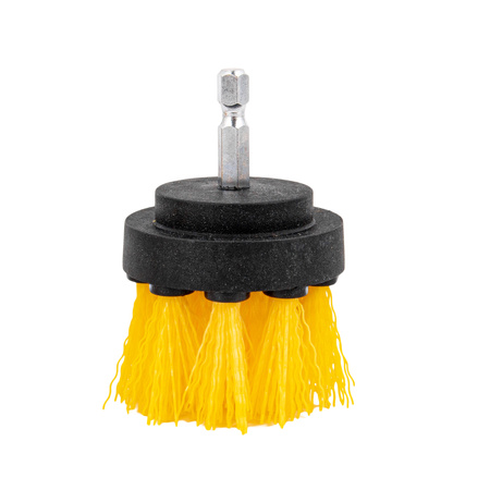 Szczotki czyszczące na wkrętarkę lub wiertarkę komplet 4 sztuki SILVER