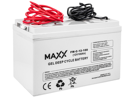 Akumulator solarny do fotowoltaiki ups deep cycle gel przewody 12v 100ah 4SUN