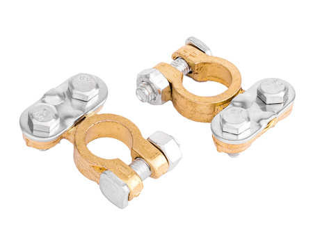 Klemy akumulatora samozaciskowe 600A mosiężne FALON-TECH