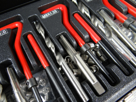 Zestaw do naprawy gwintów M5-M12 131szt gwintowniki SILVER