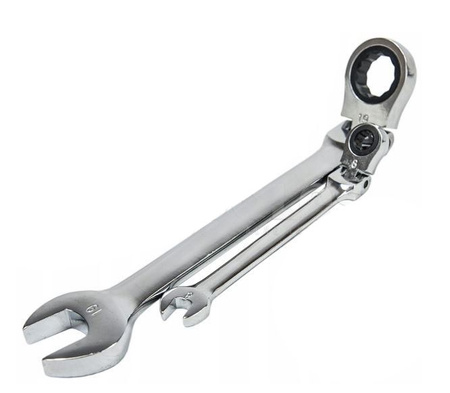 Klucze płasko oczkowe z grzechotką łamane 8-19 mm 6 sztuk FALON-TECH