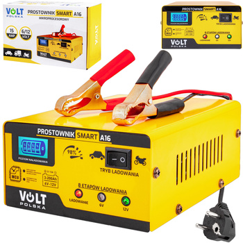 Prostownik ładowarka do akumulatora LCD 6/12V 15A SMART A16 VOLT POLSKA
