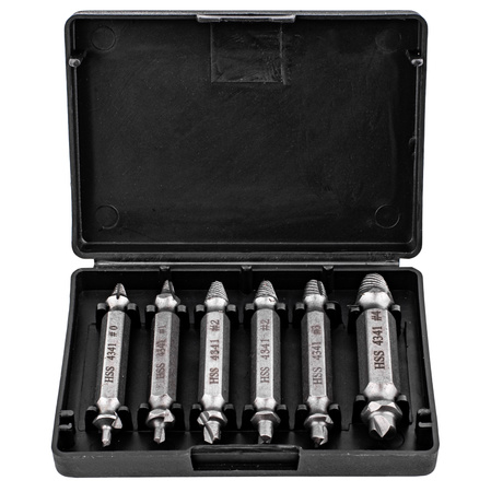 Wykrętaki do usuwania wkrętów 6 sztuk + walizka FALON-TECH