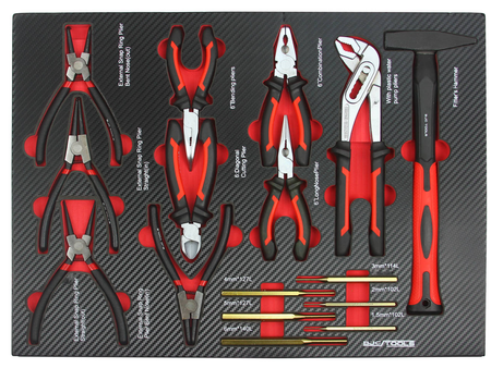 Profesjonalna szafka narzędziowa wózek warsztatowy 7 szuflad 298 el BJC