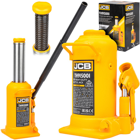 Podnośnik hydrauliczny słupkowy butelkowy maszynowy mocny lewarek 15 T JCB