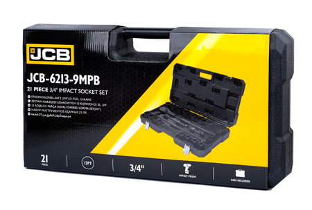 Klucze nasadowe nasadki udarowe grzechotka zestaw 3/4" 21el 17-50 mm 15-k JCB