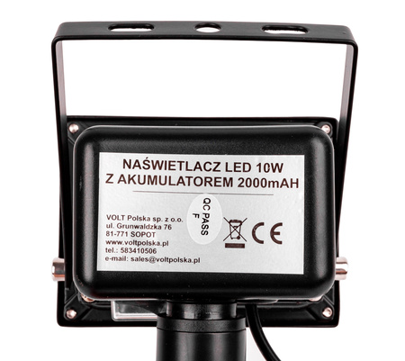Naświetlacz Lampa LED z czujnikiem ruchu + Panel solarny 10W VOLT POLSKA