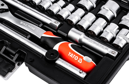 Zestaw kluczy nasadowych 3/8" 22el. YT-38561 YATO