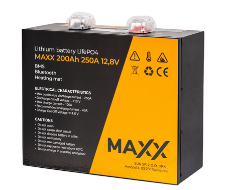 Akumulator LiFePo4 BMS do łodzi kampera paneli mata grzewcza 200Ah 250A 12V BMS 4SUN