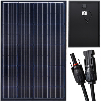 Zestaw solarny fotowoltaiczny 110W 12V (Panel solarny 110W, Regulator napięcia 10A) VOLT POLSKA