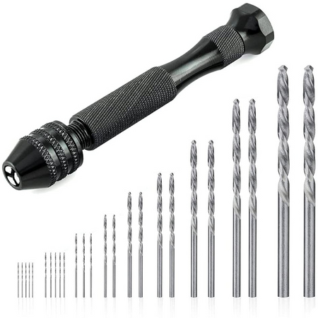 Precyzyjna mini wiertarka ręczna wkrętak + wiertła 0,5 - 3 mm 25el FALON-TECH