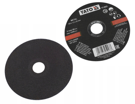 Tarcze tarcza do cięcia metalu stali inox 125 x 1,2 mm zestaw 5 sztuk YATO