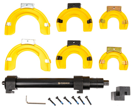 Ściągacz sprężyn mechaniczny mocny 1,5T MCPHERSON z wymiennymi uchwytami FORSAGE