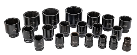 Zestaw klucze nasadowe nasadki udarowe do kół mocne 3/4" 6-K 12-K 26el FALON-TECH