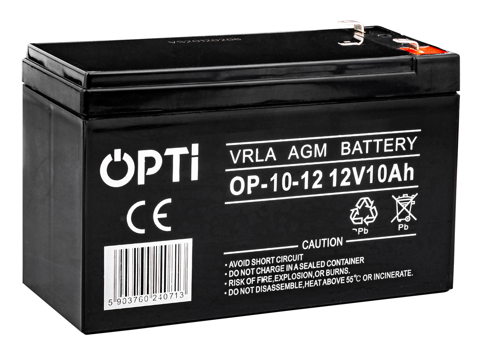 IPSA TMBA51015 Batterie 12V 10Ah 125A ohne Pluspol links, AGM