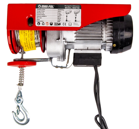 Wciągarka wyciągarka elektryczna linowa warsztatowa 300kg 550W MAR-POL