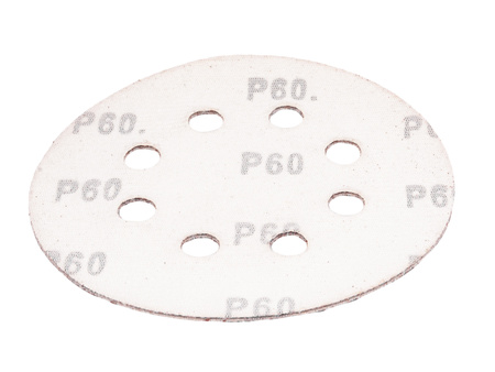 Papier ścierny na rzep krążek dysk z dziurami 125mm P60 100szt SILVER