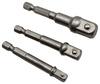 Adaptery do wkrętarki (redukcje na nasadki) 3 szt. 1/4" 3/8" 1/2" SILVER