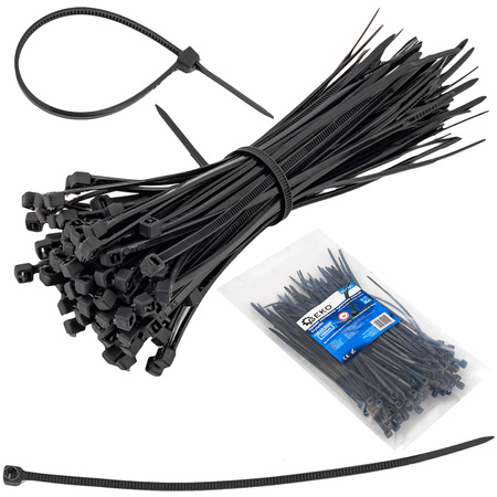 Opaski zaciskowe kablowe 100x2,5mm czarne 100el GEKO