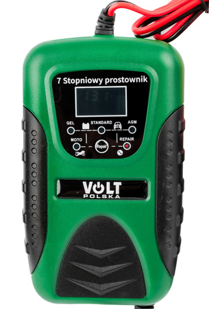 Prostownik automatyczny do akumulatora LCD 12V 8A VOLT POLSKA
