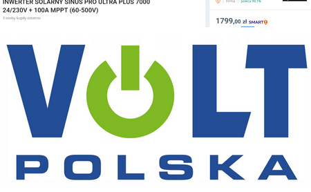 Inwerter solarny SINUS PRO ULTRA PLUS 3000 12/230V (1500/3000W) + 100A MPPT (30-500V) VOLT POLSKA