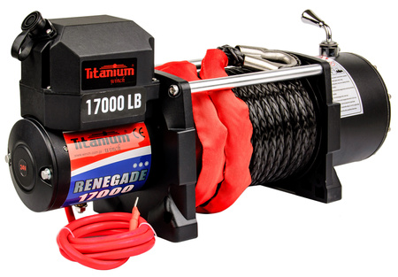 Wyciągarka wciągarka renegade 17000 lbs 24v lina syntetyczna ślizg TITANIUM WINCH
