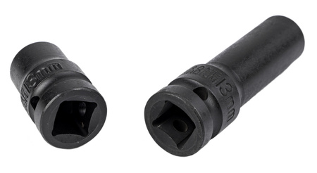 Sześciokątne nasadki udarowe 1/2" 10-19mm 20el SILVER