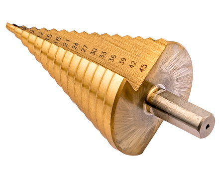 Wiertło stożkowe stopniowe tytanowe HSS 4-45 mm SILVER