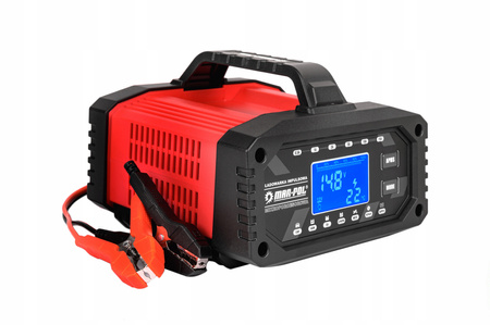 Prostownik impulsowy smart 10w1 funkcja naprawy automatyczny 12v 24v 15A MAR-POL