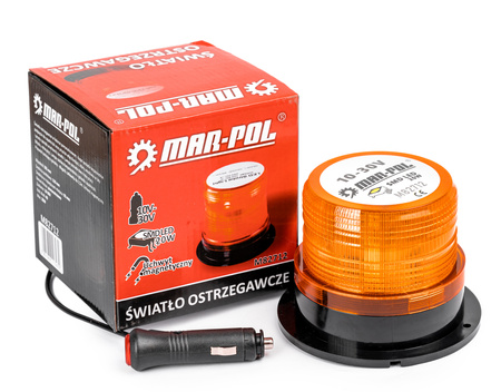 Lampa LED światło ostrzegawcze kogut magnes do samochodu lawety 10-30V 20W MAR-POL