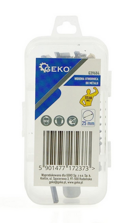 Otwornica widiowa z wiertłem 25mm GEKO