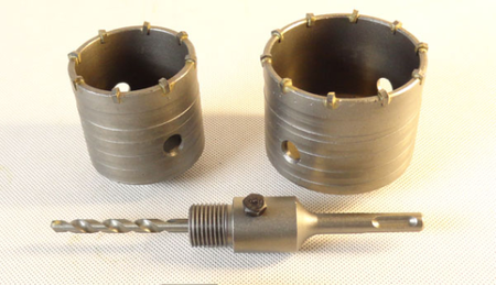 Otwornica do betonu SDS Plus 65 mm + 80 mm SILVER