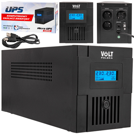 Zasilacz Awaryjny UPS Micro 1200 (1200VA/720W/2x7Ah) LCD VOLT POLSKA