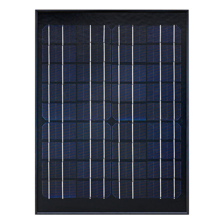 Zestaw solarny fotowoltaiczny 20W 12V BLACK (Panel solarny 20W, Regulator napięcia 10A) VOLT POLSKA