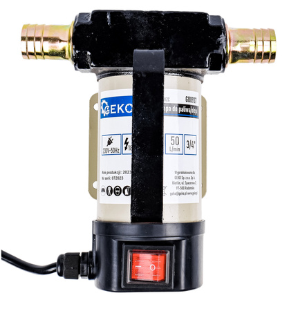Pompa do spuszczania paliwa ropy oleju 230V pompka cpn ON 50l/min 180w GEKO