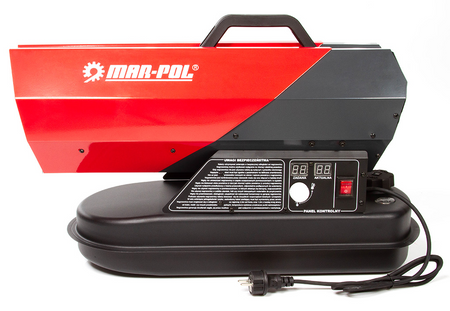 Nagrzewnica olejowa 30 KW spalinowa dmuchawa + termostat lcd grzejnik piec MAR-POL