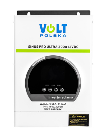 Inwerter solarny SINUSPRO ULTRA 60A MPPT (12V/230V/2000W) VOLT POLSKA