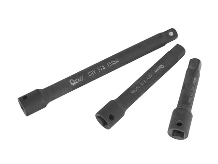 Zestaw przedłużek 1/2" 3/8" 1/4" 9szt. GEKO