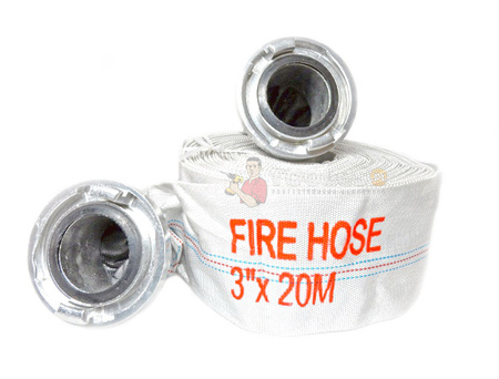 Wąż strażacki do wody 3 cale 75mm 20m Gumowany SILVER