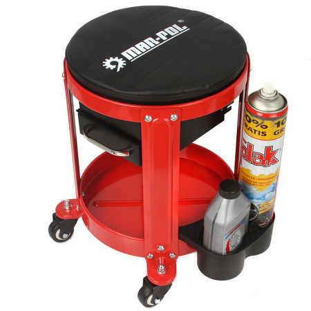 Taboret warsztatowy stołek z szufladami regulowany MAR-POL