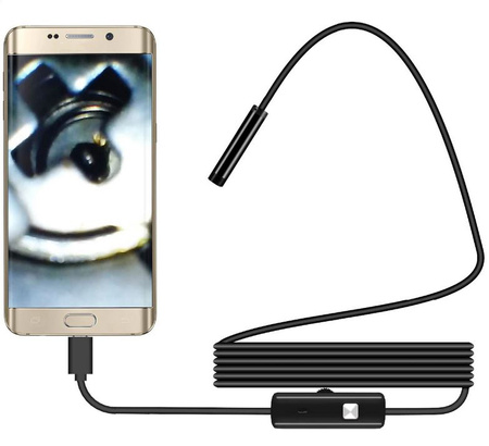 Endoskop kamera inspekcyjna USB LED 2 m (Windows, Android) GEKO