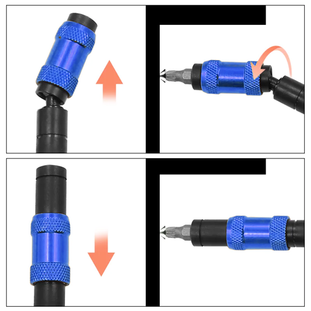 Magnetyczny adapter kątowy nasadka do wkrętarki uchwyt do bitów PH HEX 1/4" FALON-TECH