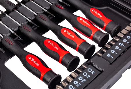 Zestaw wkrętaków śrubokrętów Bitów Precyzyjnych 58el wkrętaki SILVER