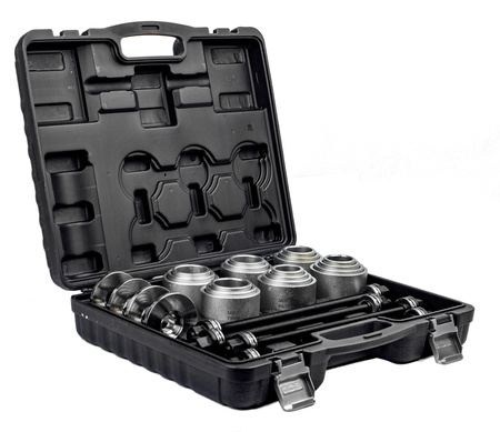 Zestaw ściagaczy ściągacz tulei wahacza łożysk sworzni adaptery 28el JCB