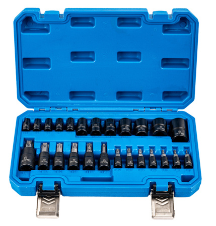 Klucze nasadowe nasadki bity torx wewnętrzne e-torx 1/4" 3/8" 1/2" 25el FALON-TECH