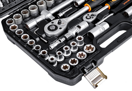 Zestaw narzędziowy kluczy nasadowych klucze nasadowe torx grzechotki 108 el PARTNER