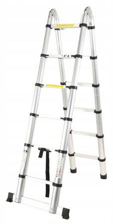 Drabina teleskopowa przegubowa aluminiowa 5m 150kg GEKO