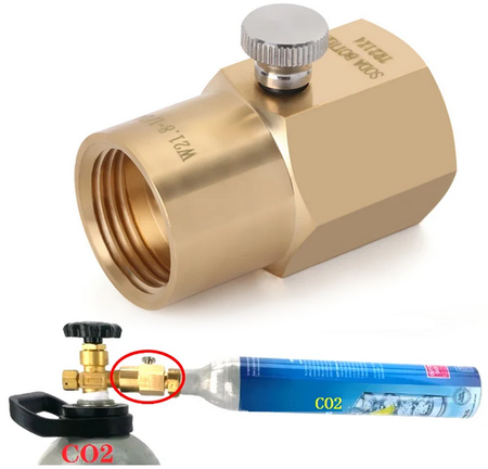 Adapter przejściówka do napełniania butli sodastream CO2 złącze W21.8-14. FALON-TECH