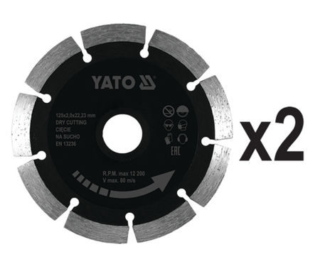 Bruzdownica szlifierka 1700w 125 mm + 2 tarcze diamentowe YT-82015 YATO